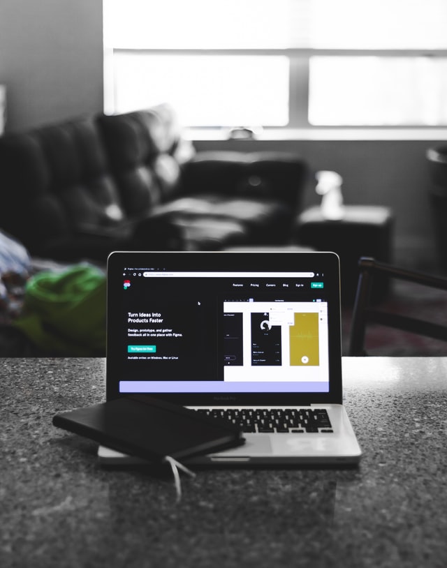 Digital marketing agency workspace with laptop used for online marketing planning